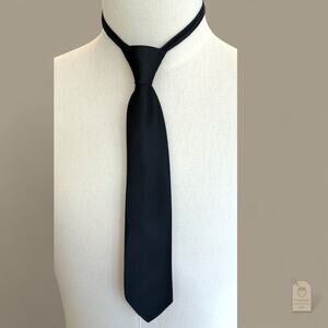 Boys Dress Tie Bundle – Black Zipper & Gray Elastic Pre-Tied Neckties Lot of 2